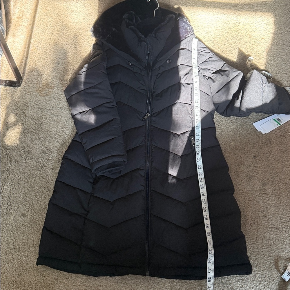CALVIN KLEIN 🔥❄️ Matte  Stretch Hooded Chevron Quilted Jacket - Picture 10 of 15